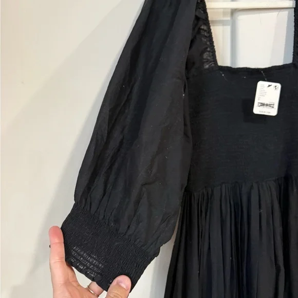 Free People Black Long Sleeve Dress - Picture 3 of 3